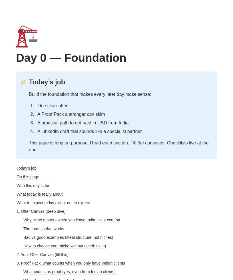 Day 0 Foundation
