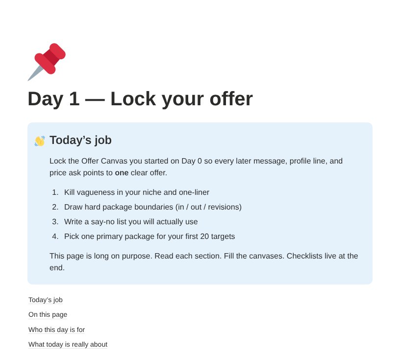 Day 1 Lock your offer