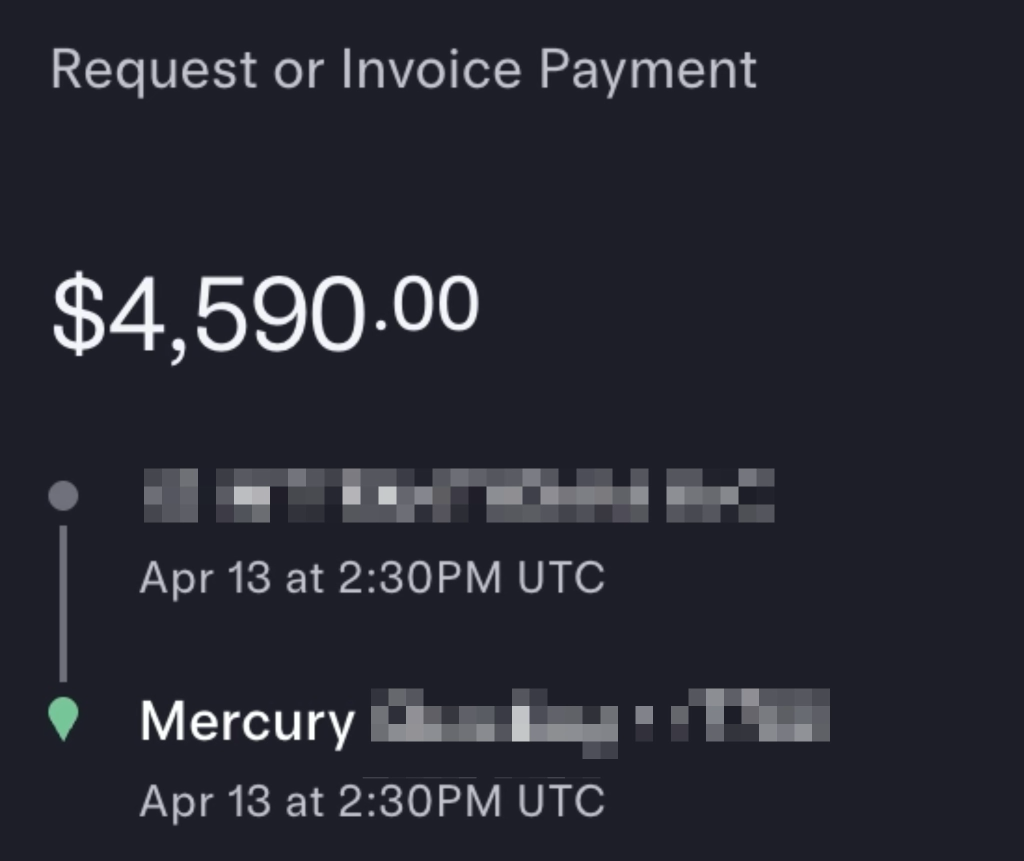US client payment