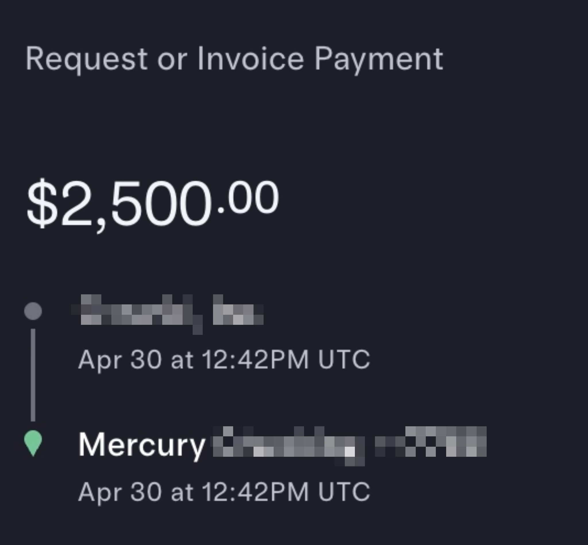 US client payment